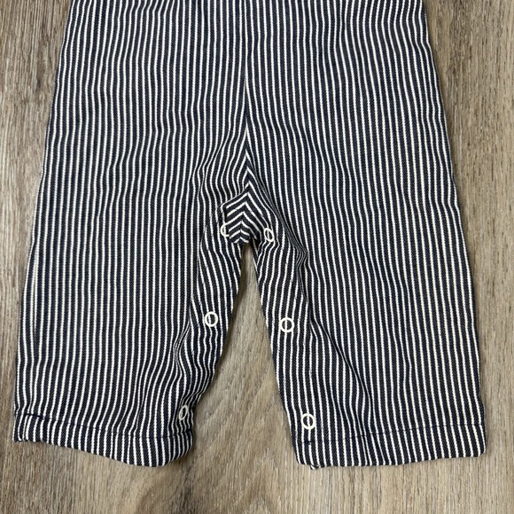 Vintage Health Tex Overalls Kids 12 Mo Train Blue Striped Golden Puppy 80s USA - Picture 9 of 11